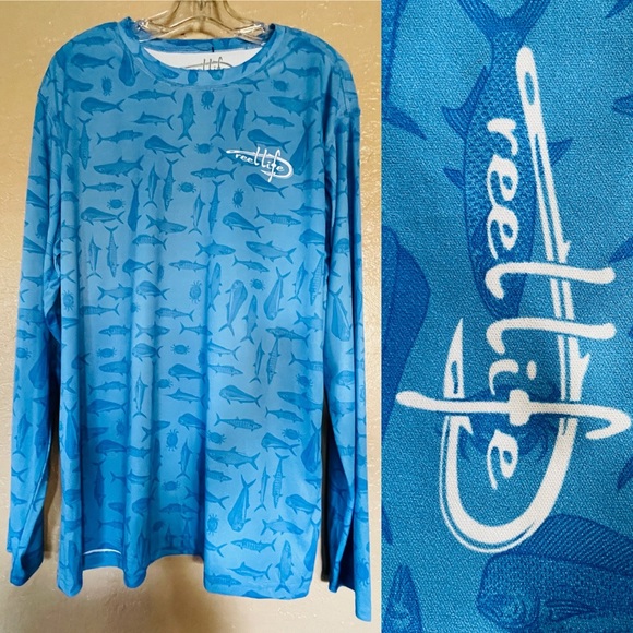 REEL LIFE NWOT Sun UV Protective FISHING SHIRT XXL - Picture 1 of 8